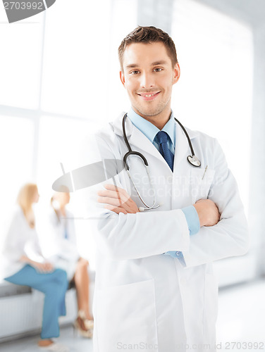 Image of male doctor with stethoscope