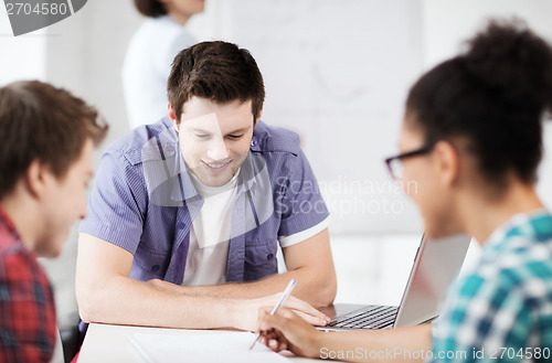 Image of group of students studying at school