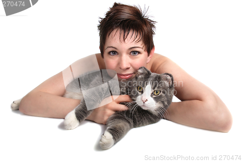 Image of girl and cat