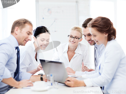 Image of business team having meeting in office