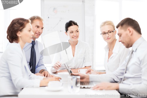 Image of business team having meeting in office