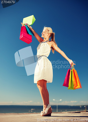 Image of woman with shopping bags