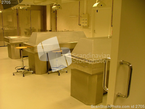 Image of autopsy room in a medical faculty