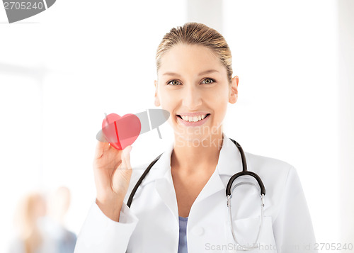 Image of female doctor with heart