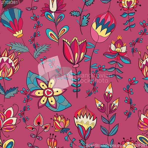 Image of Seamless texture with flowers