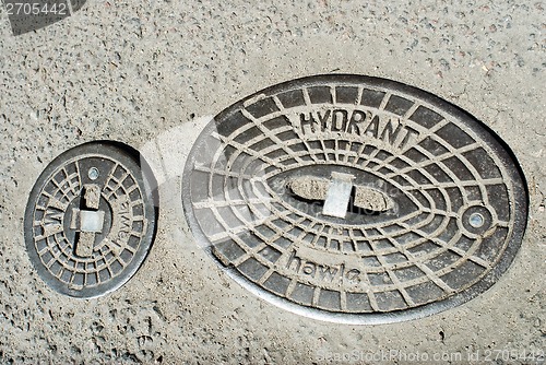 Image of Old manhole of fire hydrant