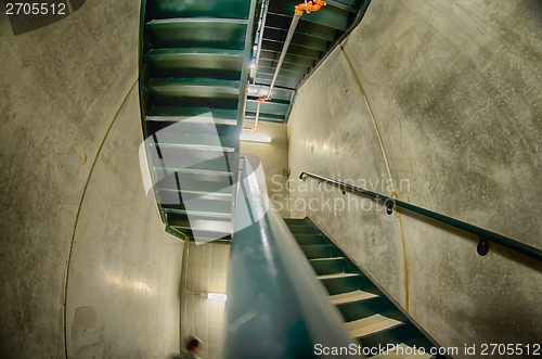 Image of concrete stairwell, staircase,fire exit