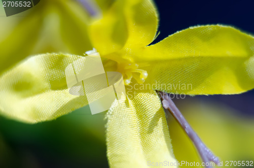 Image of fake yellow flowers made from cloth