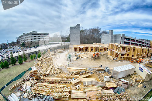 Image of busy construction site in a city