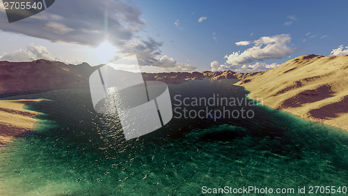 Image of 3d computer generated landscape