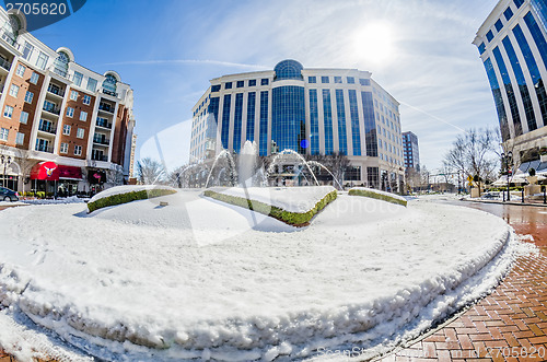 Image of winter street scenes around piedmont town centre charlotte,nc