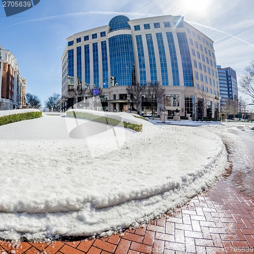 Image of winter street scenes around piedmont town centre charlotte,nc