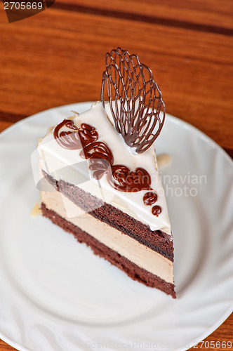 Image of chocolate cake piece