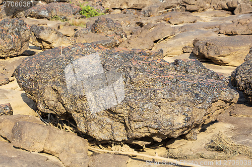 Image of Stone at Sam-Pan-Bok Grand Canyon, Amazing of rock in Mekong riv
