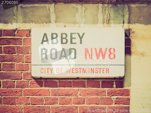 Image of Retro look Abbey Road, London, UK