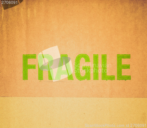 Image of Retro look Fragile corrugated cardboard