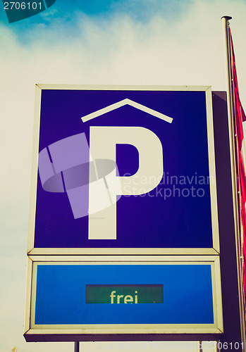 Image of Retro look Parking sign