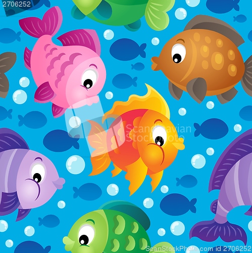 Image of Fish theme seamless background 2