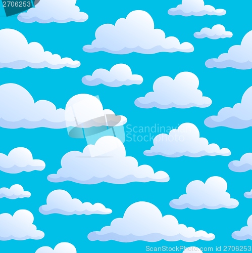 Image of Seamless background clouds on sky