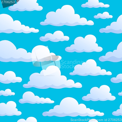 Image of Seamless background clouds on sky