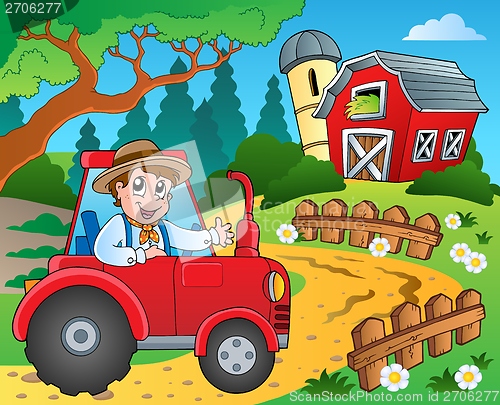 Image of Farm theme with red barn 9