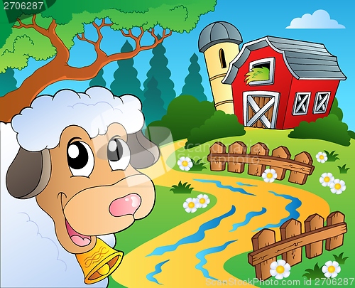 Image of Farm theme with red barn 5