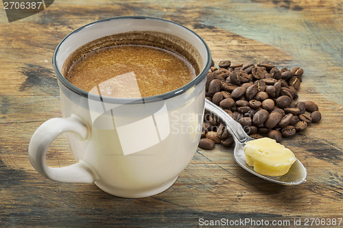 Image of cup of fatty coffee with butter