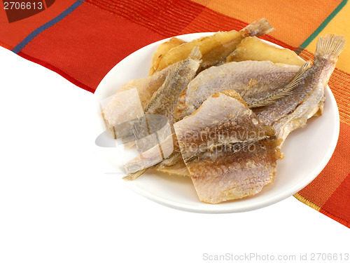 Image of Delicious fish on white plate