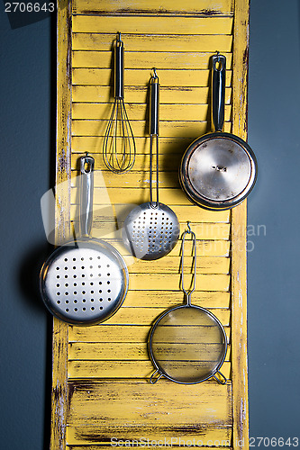 Image of repurposed shutter organizer