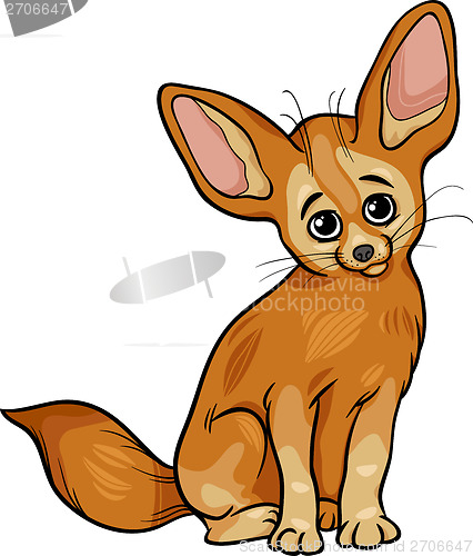 Image of fennec fox animal cartoon illustration