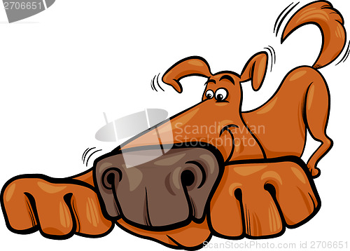 Image of funny dog cartoon illustration