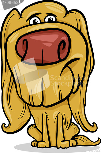 Image of hairy dog cartoon illustration