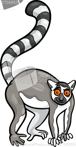 Image of lemur animal cartoon illustration