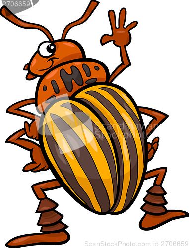 Image of potato beetle insect cartoon illustration