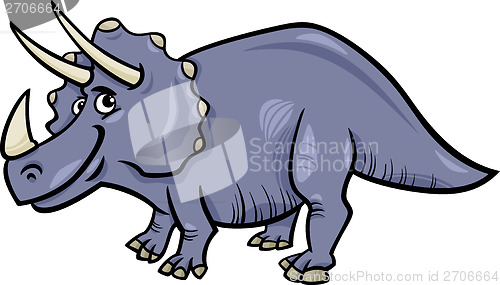 Image of triceratops dinosaur cartoon illustration