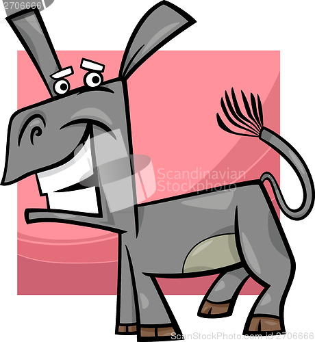 Image of funny donkey cartoon illustration