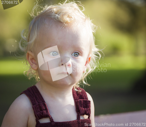 Image of Cute Young Boy Portrait At The Park