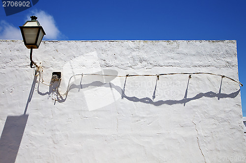 Image of in the blue sky wall arrecife teguise lanzarote spain