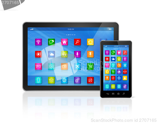 Image of Smartphone and Digital Tablet Computer