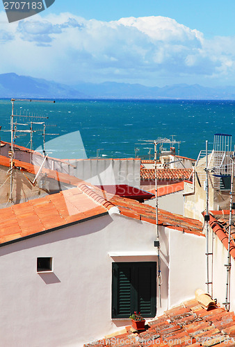 Image of Italy. Sicily island . Province of Palermo. Cefalu. Roofs 