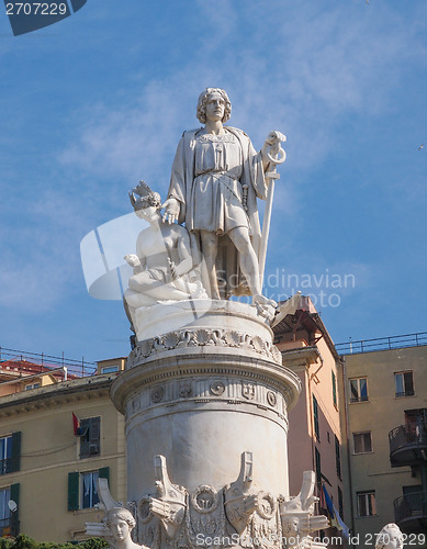 Image of Columbus monument in Genoa