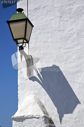 Image of blue sky wall arrecife teguise lanzarote spain