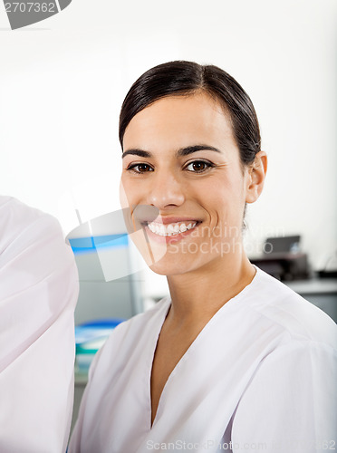 Image of Happy Researcher In Hospital