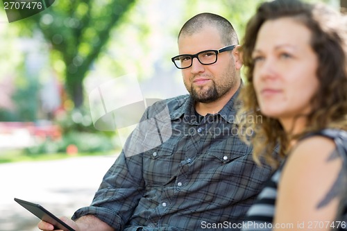 Image of Confident University Student With Friend On Campus