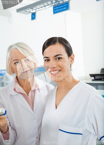 Image of Researcher With Colleague In Hospital