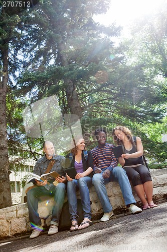 Image of Students Studying At University Campus