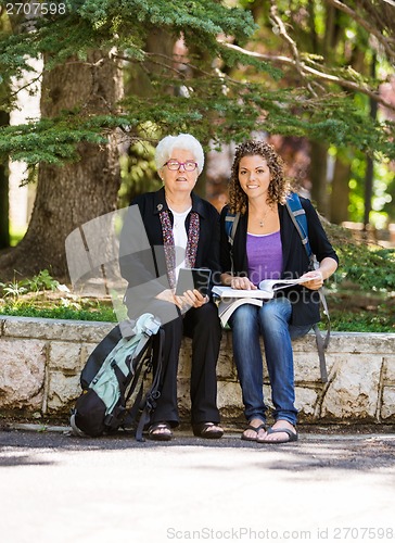 Image of Professor helping Senior Student