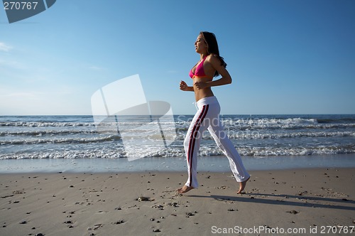 Image of Beautiful Woman at seaside