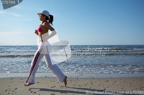 Image of Beautiful Woman at seaside