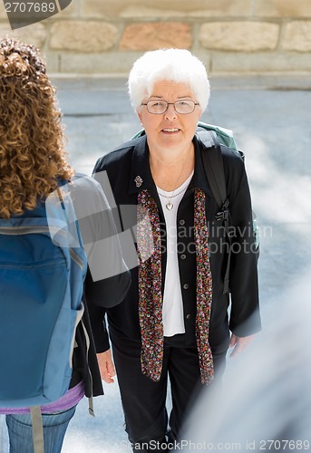 Image of College Professor Outdoors